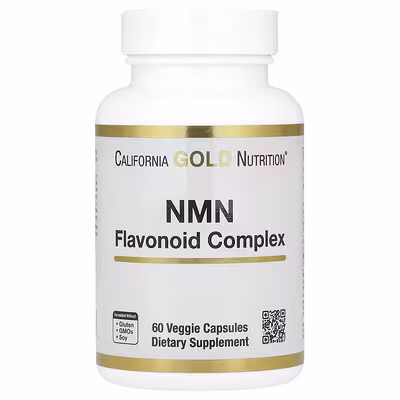 California Gold Nutrition, NMN Flavonoid Complex with Apigenin and Dihydroquercetin, 60 Veggie Capsules