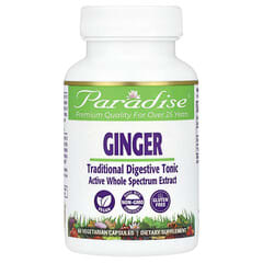 Paradise Herbs, Ginger, 250 mg, 60 Vegetarian Capsules