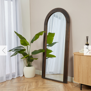 Evie Ridged Arch Lean To Mirror